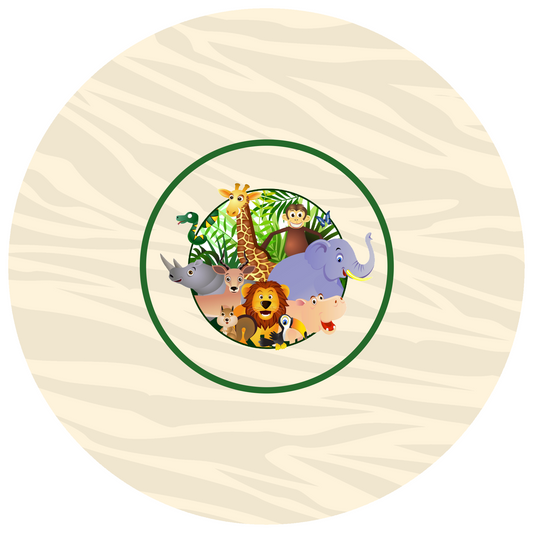 Safari Round Design 20 cm, Print Size 360 mm
