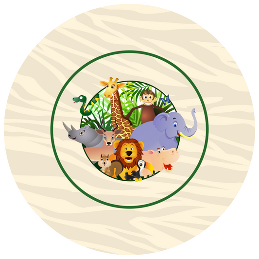 Safari Round Design 30 cm, Print Size 460 mm