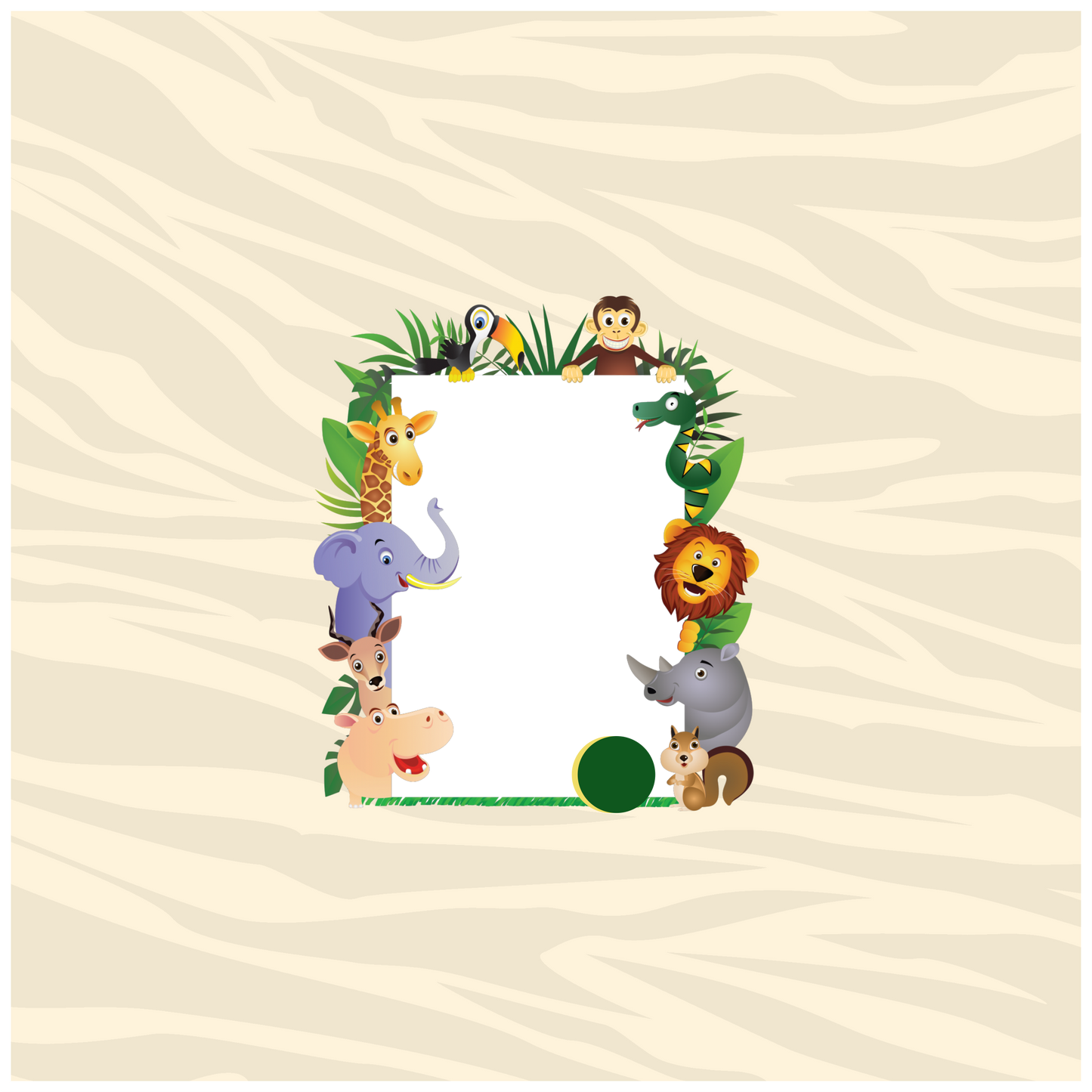 Safari Design 30 x 30 cm, Print Size 460 x 460 mm