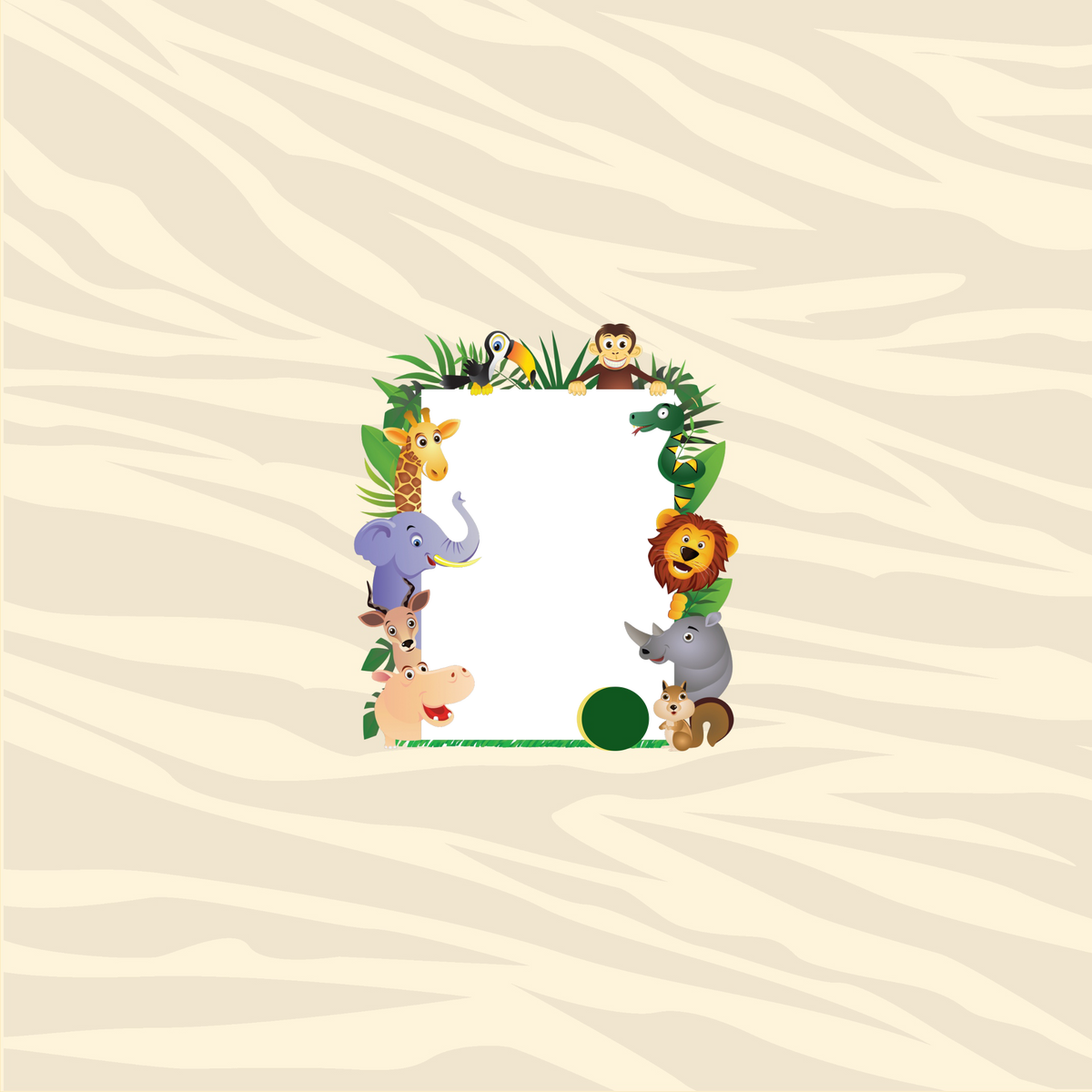 Safari Design 20 x 20 cm, Print Size 360 x 360 mm