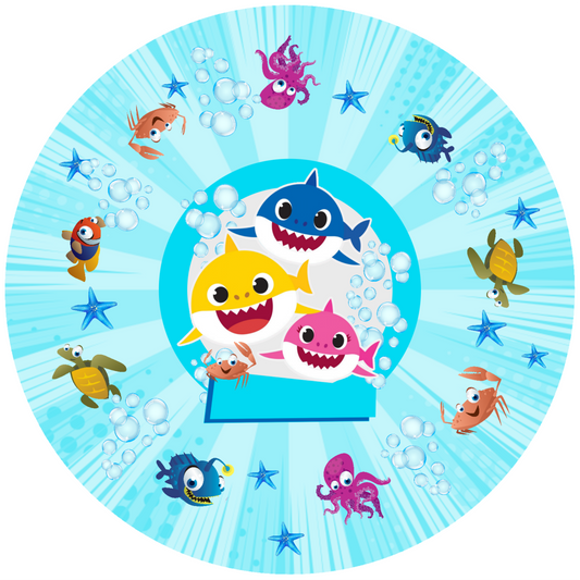 Baby Sharks Design 20 cm, Print Size 360 mm