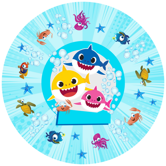 Baby Sharks Design 26 cm, Print Size 420 mm
