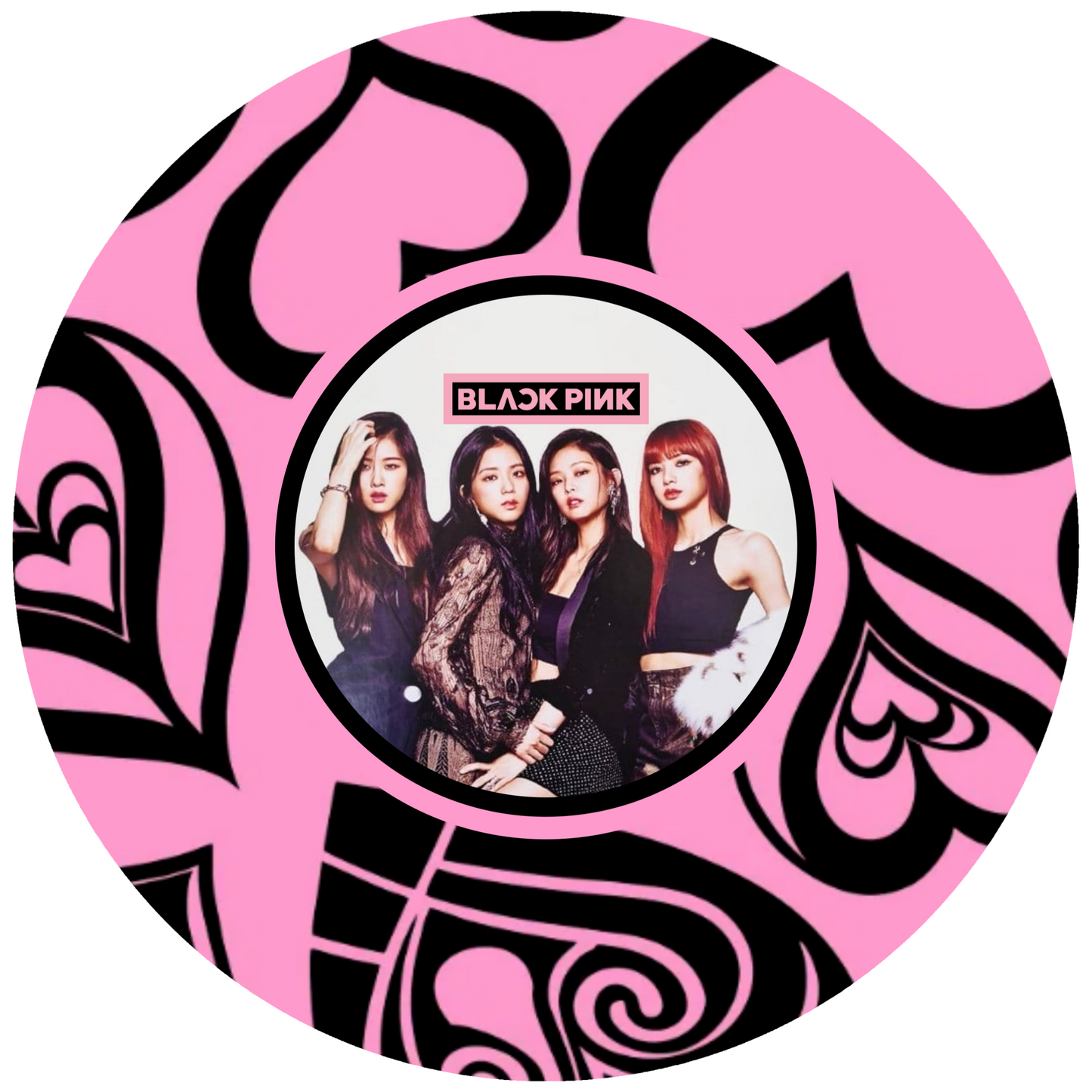 Black Pink Design 20 cm, Print Size 360 mm