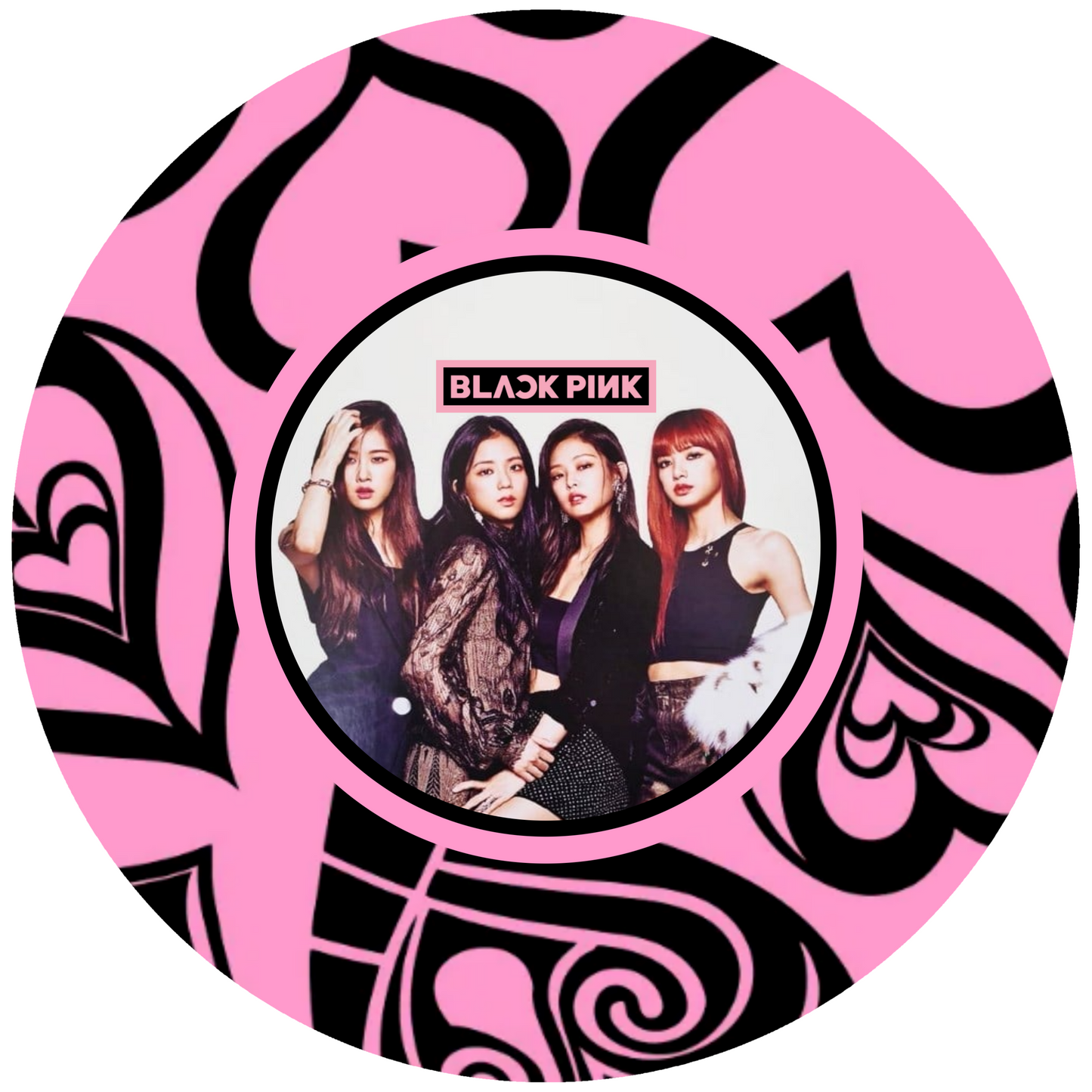 Black Pink Design 26 cm, Print Size 420 mm