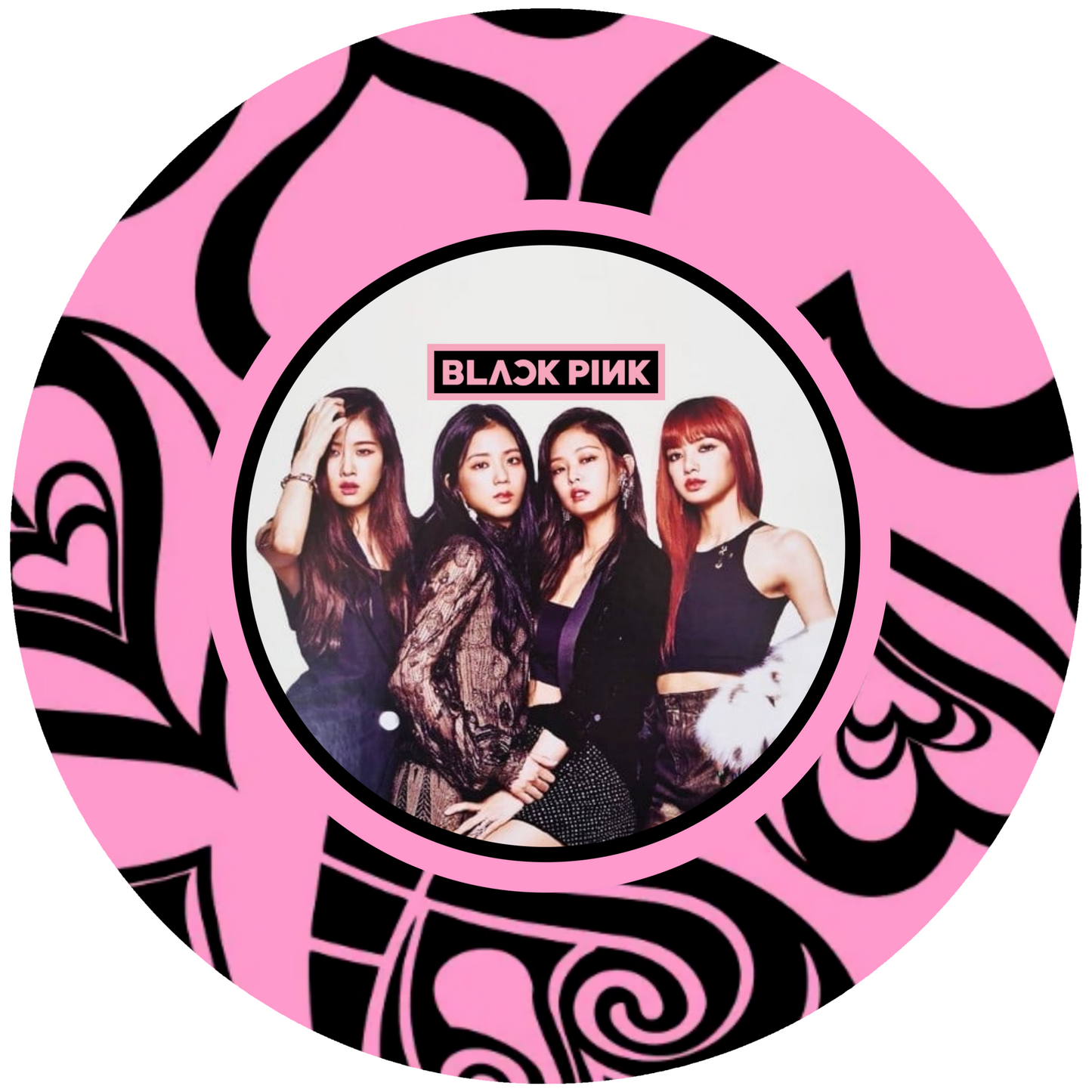 Black Pink Design 30 cm, Print Size 460 mm