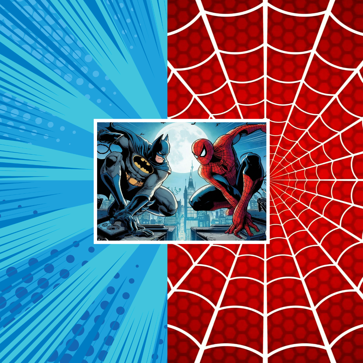 Spiderman Batman 20 x 20 cm, Printing Size 360 mm