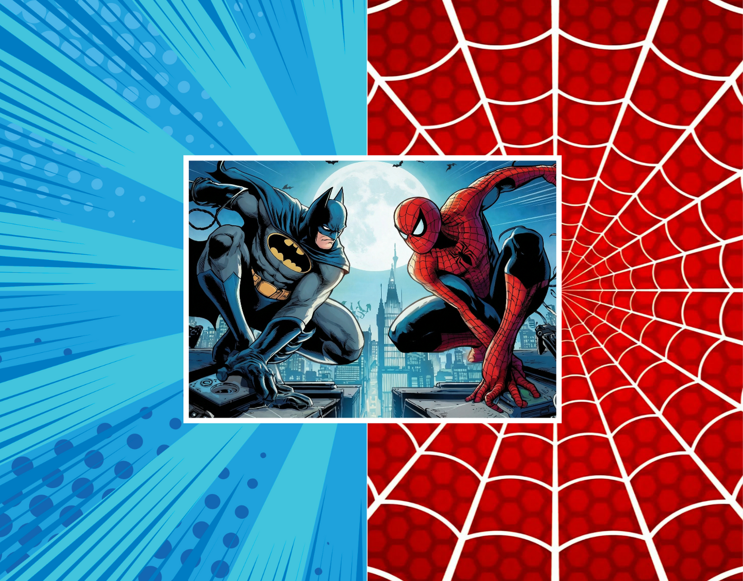 Spiderman Batman 30 x 20 cm, Printing Size 460 mm