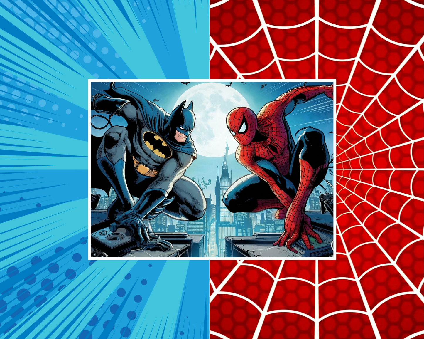 Spiderman Batman 34 x 24 cm, Printing Size 500 mm