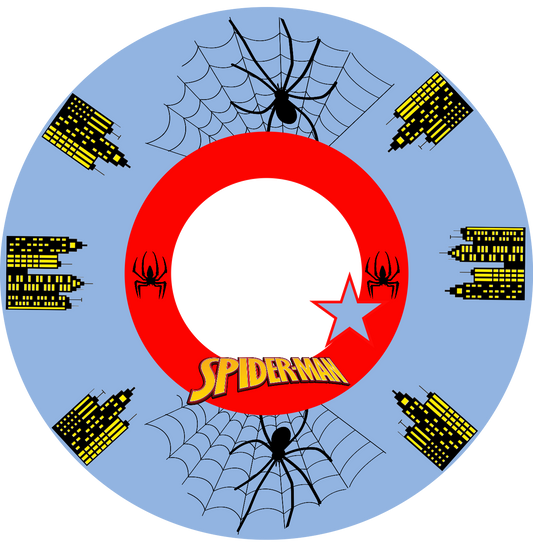 Spiderman Picture Round 26 cm, Printing Size 420 mm