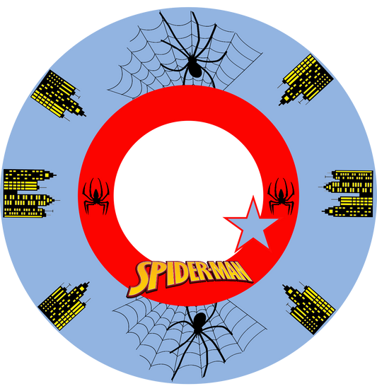 Spiderman Picture Round 30 cm, Printing Size 460 mm