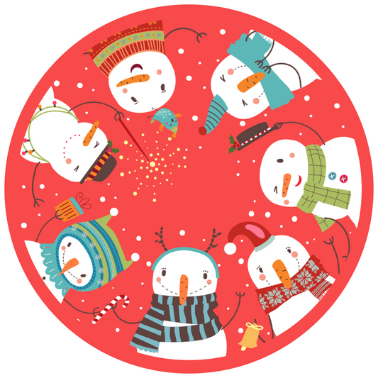 Christmas Round Design 20 cm, Print Size 360 mm