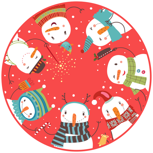 Christmas Round Design 30 cm, Print Size 460 mm