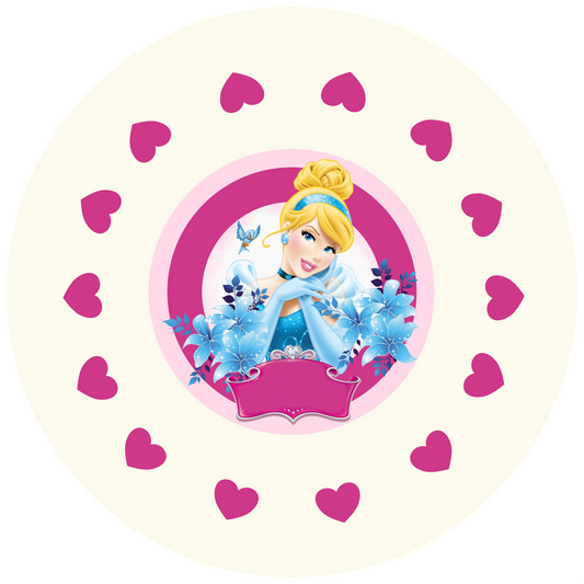 Cinderella Round Design 26 cm, Print Size 420 mm