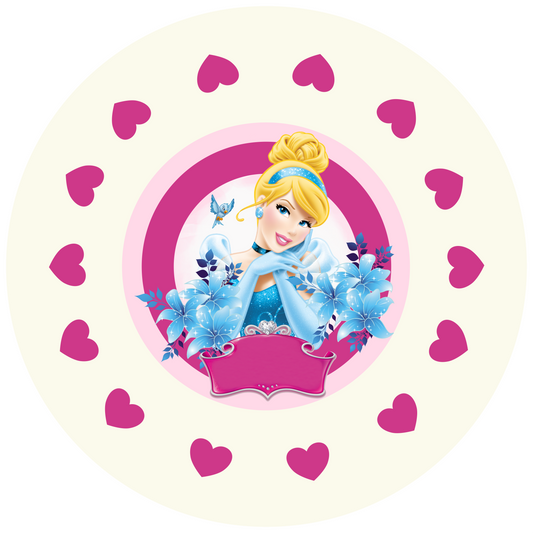 Cinderella Round Design 30 cm, Print Size 460 mm