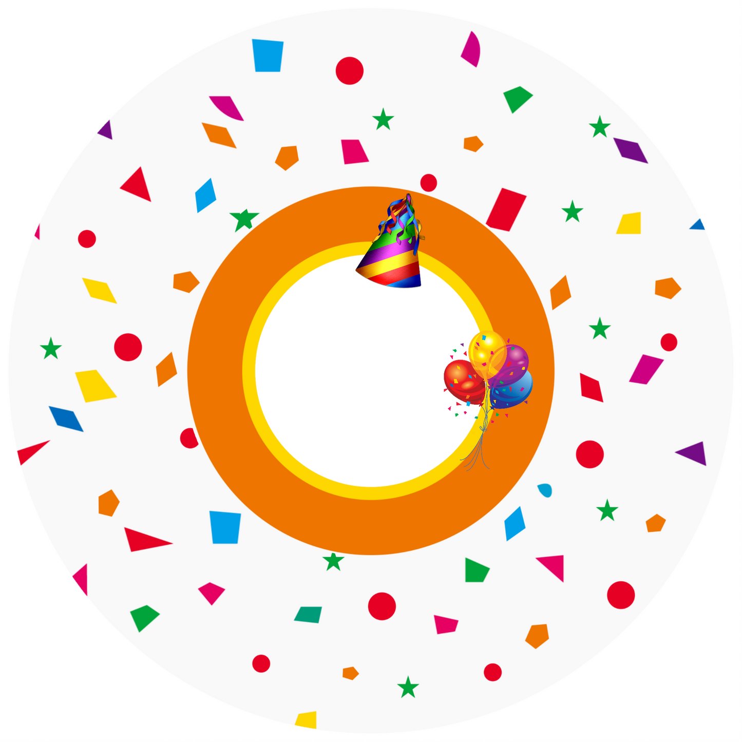 Confetty Design 20 cm, Print Size 360 mm