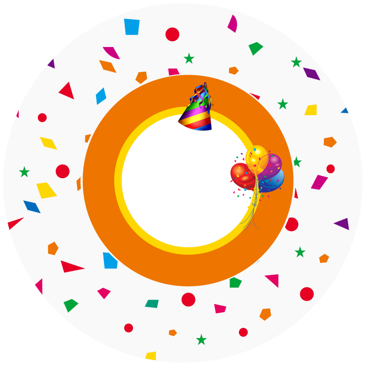 Confetty Design 30 cm, Print Size 460 mm