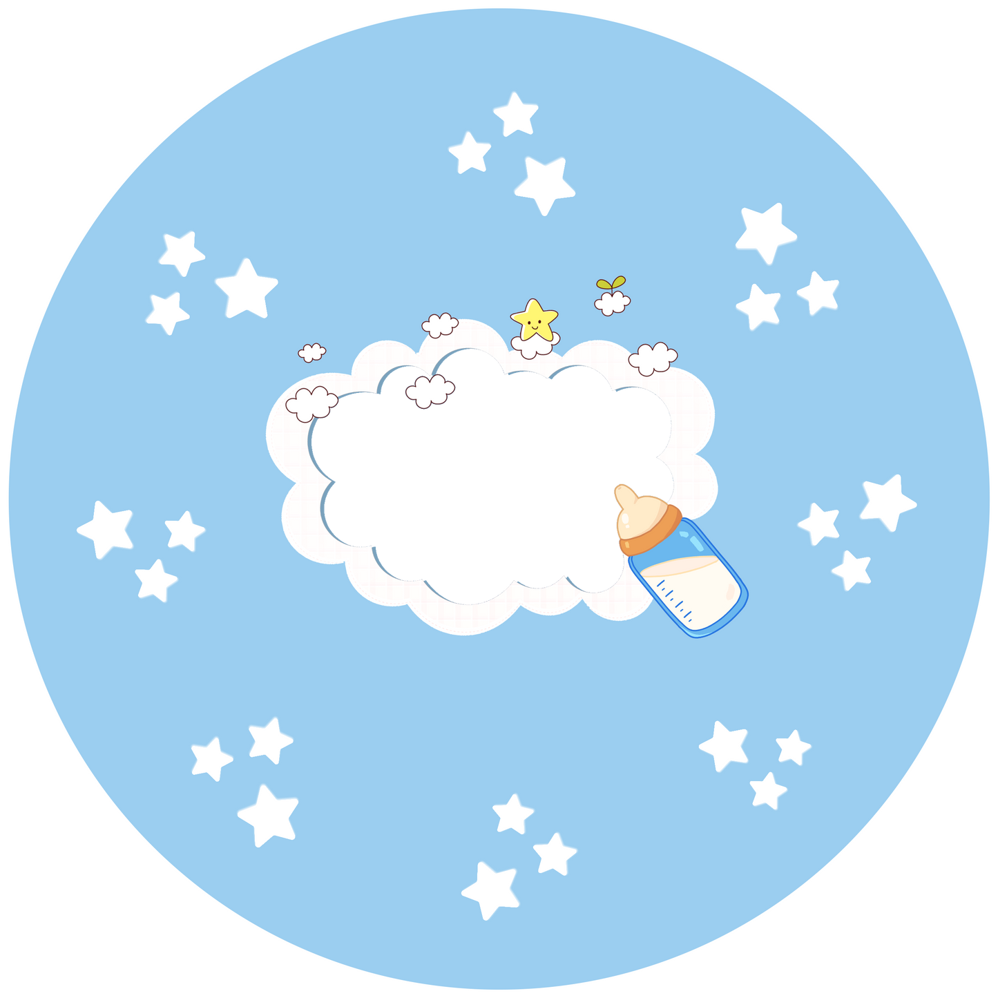 Baby Blue Design 20 cm, Print Size 360 mm