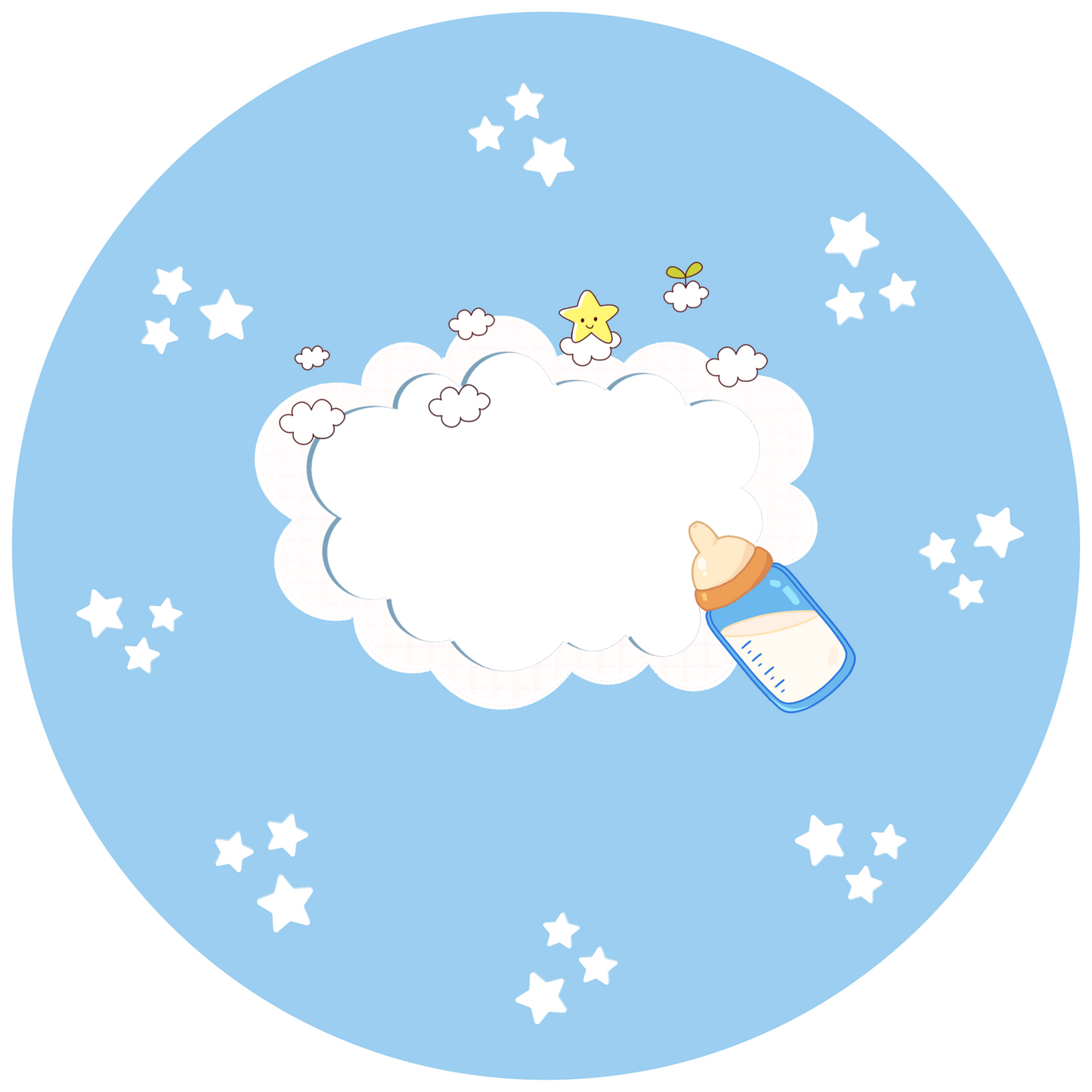 Baby Blue Design 30 cm, Print Size 460 mm