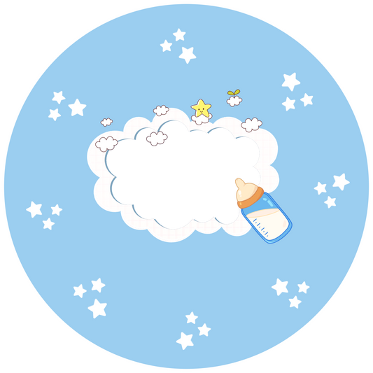 Baby Blue Design 30 cm, Print Size 460 mm