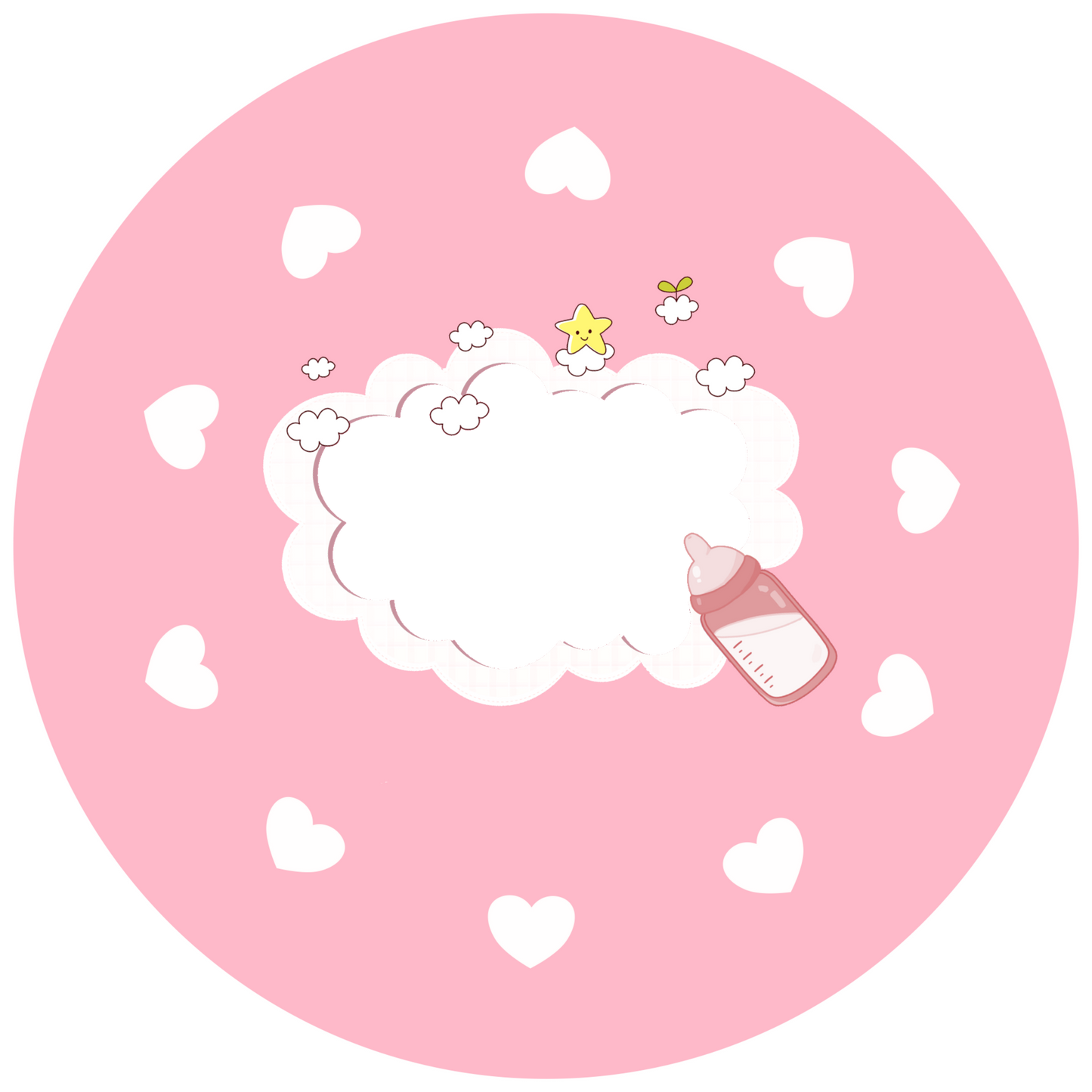 Baby Pink Design 20 cm, Print Size 360 mm