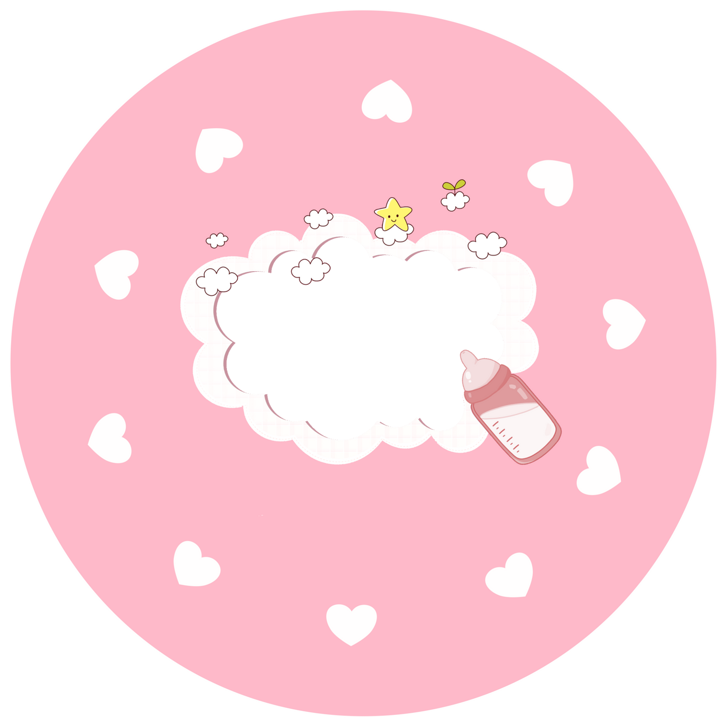 Baby Pink Design 30 cm, Print Size 460 mm