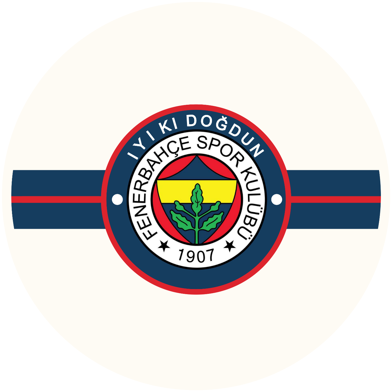 Fenerbahce Shield Design 20 cm, Print Size 360 mm