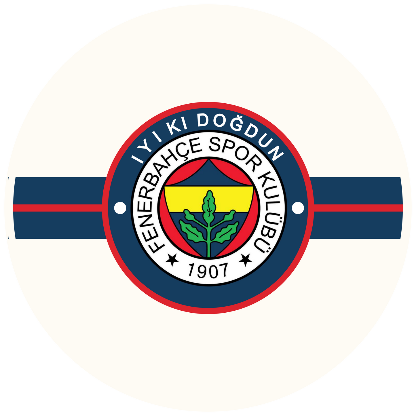 Fenerbahce Shield Design 26 cm, Print Size 420 mm
