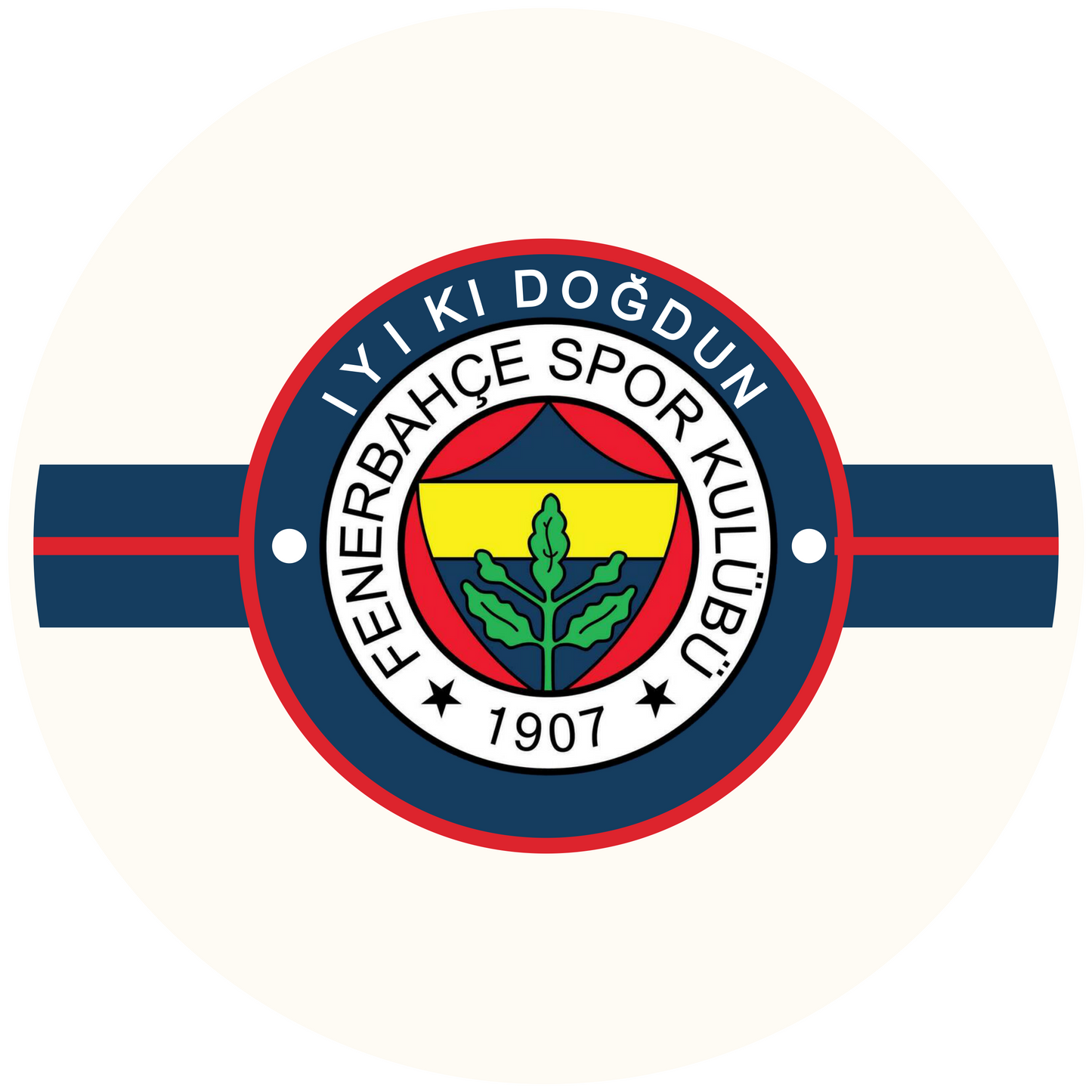 Fenerbahce Shield Design 30 cm, Print Size 460 mm