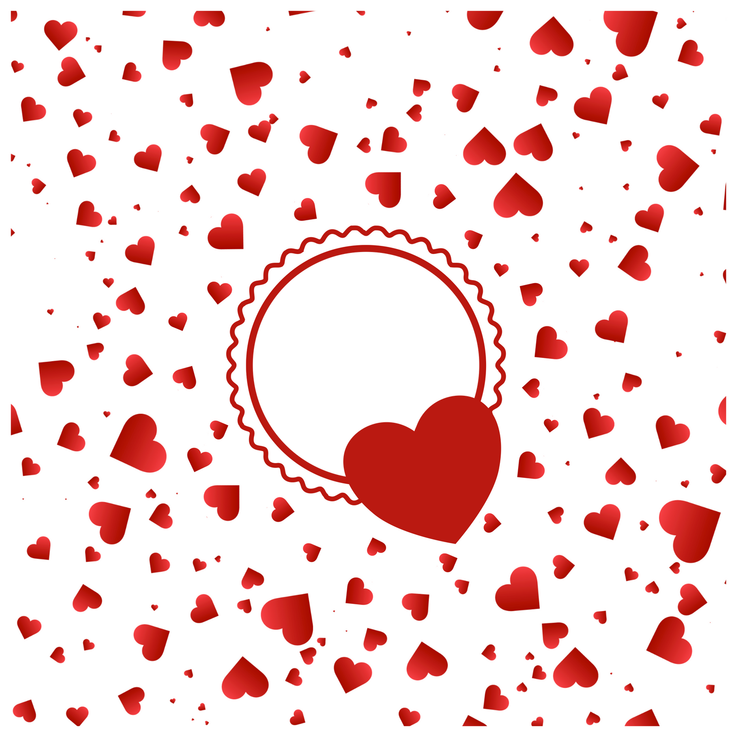 Hearts Square 20 x 20 cm, Printing Size 360 mm