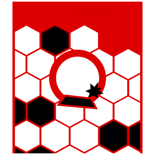 Football Rectangular Red 30 x 20 cm, Printing Size 460 mm