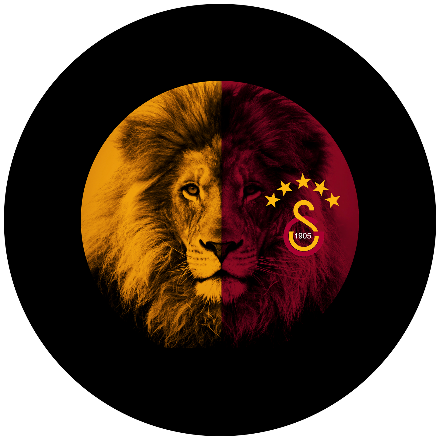 Galatasaray Lion Design 30 cm, Print Size 460 mm