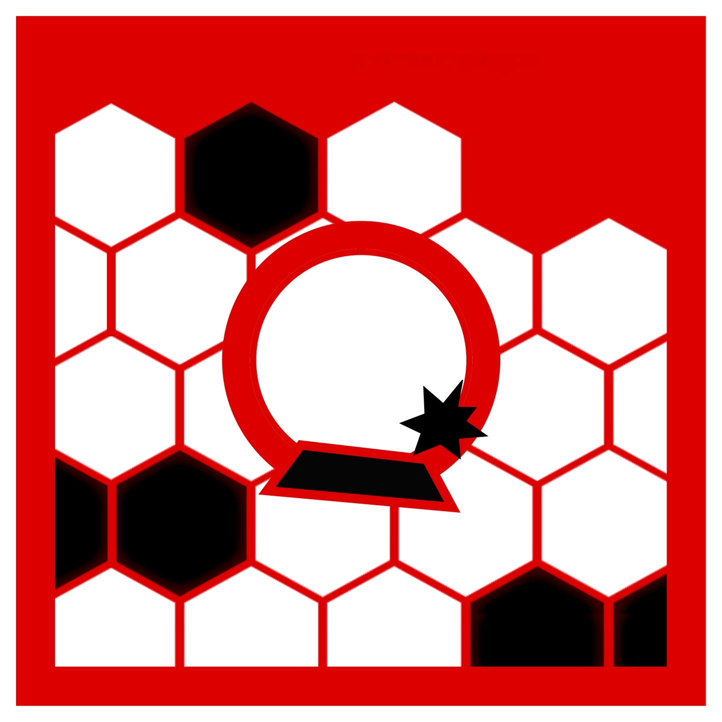 Football Square Red 20 x 20 cm, Printing Size 360 mm