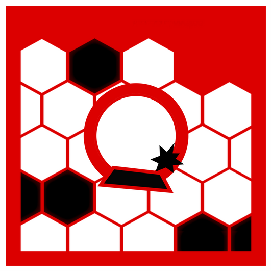 Football Square Red 20 x 20 cm, Printing Size 360 mm