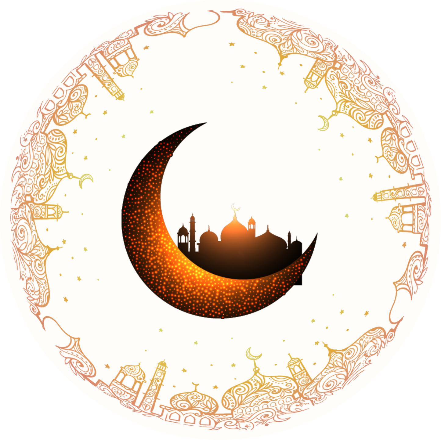 Eid Mubarak Design 20 cm, Print 360 cm