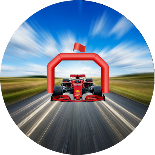 Ferrari F1  Round 20 cm, Printing Size 360 mm