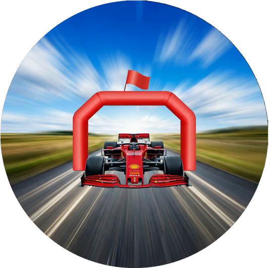 Ferrari F1 Round 30 cm, Printing Size 460 mm