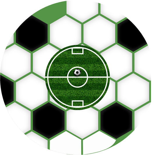 Football Green Round 20 cm, Printing Size 360 mm
