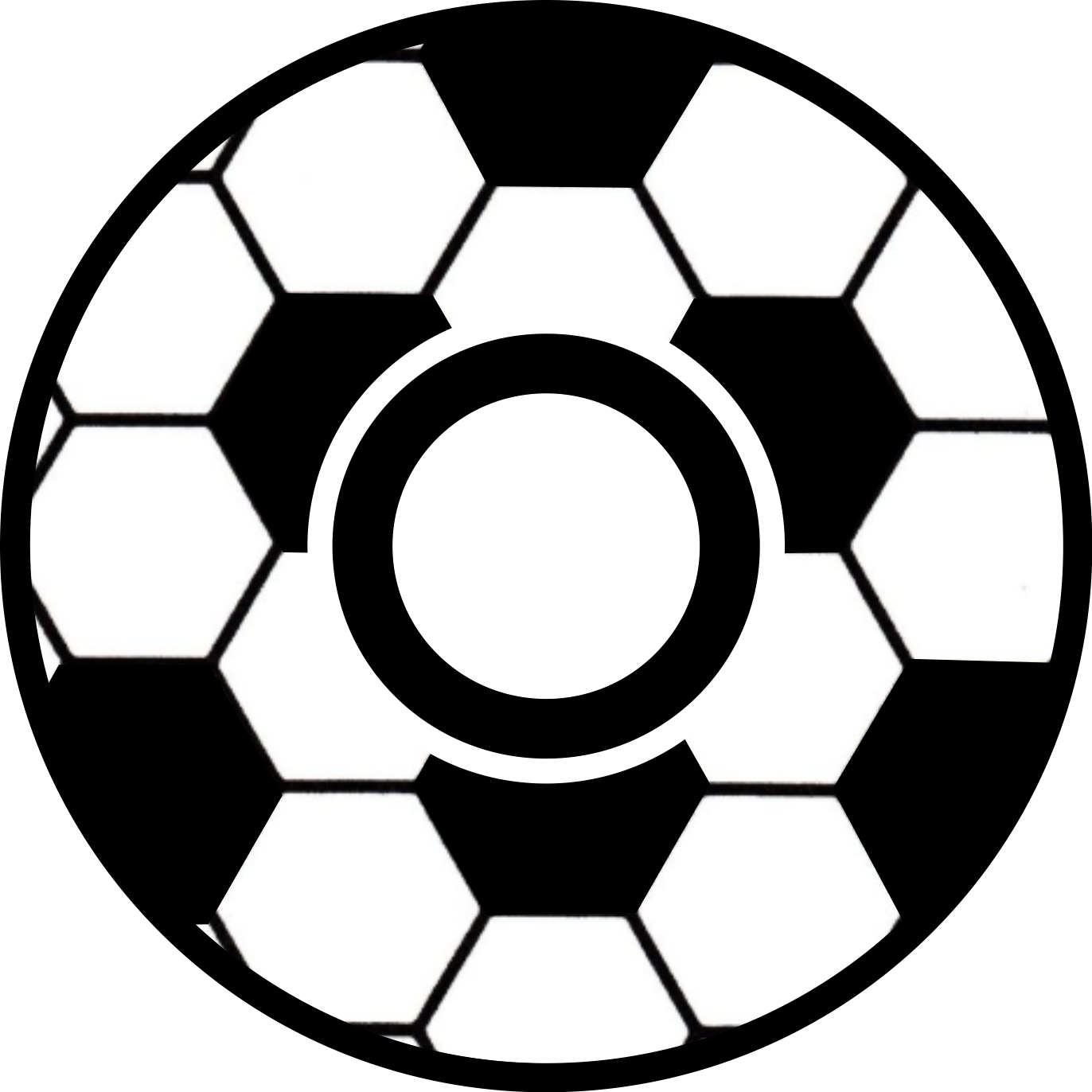 Football Team Round 20 cm, Printing Size 360 mm