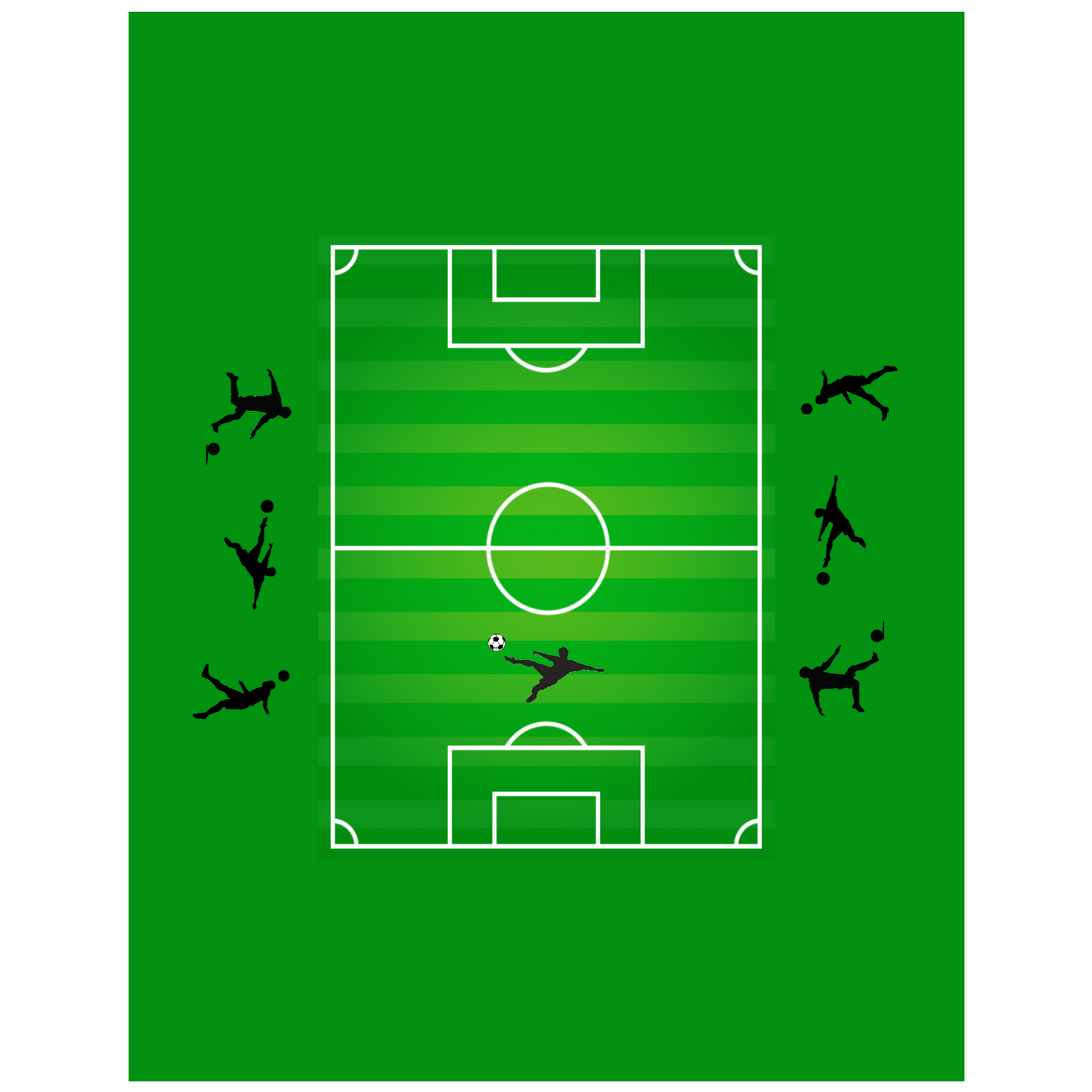 Football Yard Square 30 x 20 cm, Printing Size 460 mm