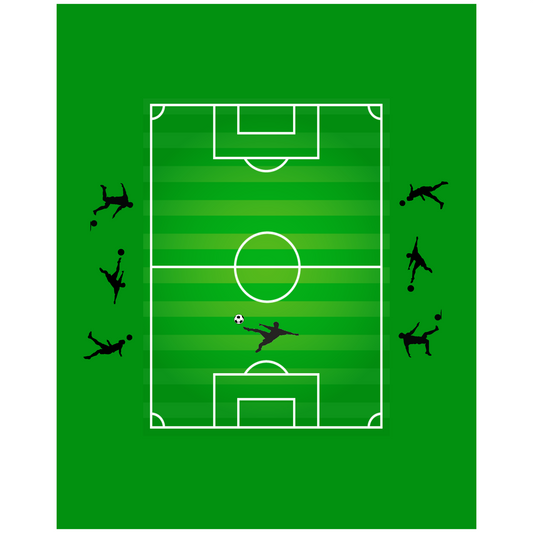 Football Yard Square 34 x 24 cm, Printing Size 500 mm