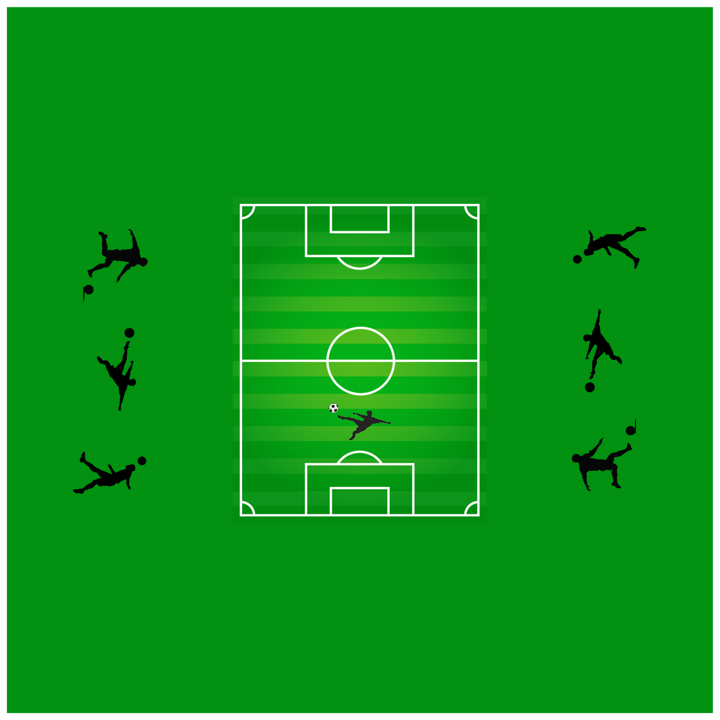 Football Yard Square 20 x 20 cm, Printing Size 360 mm