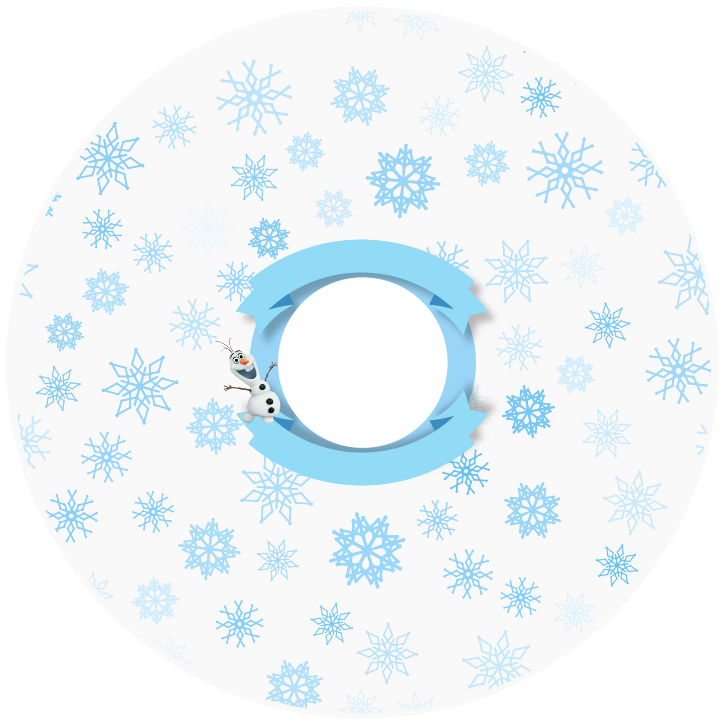 Frozen Round Design 20 cm, Print Size 360 mm
