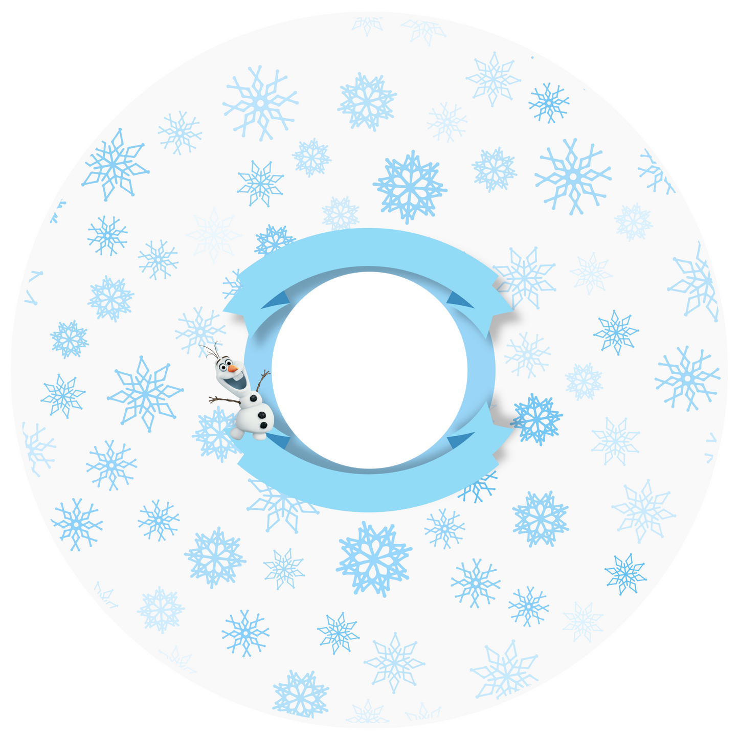 Frozen Round Design 26 cm, Print Size 420 mm