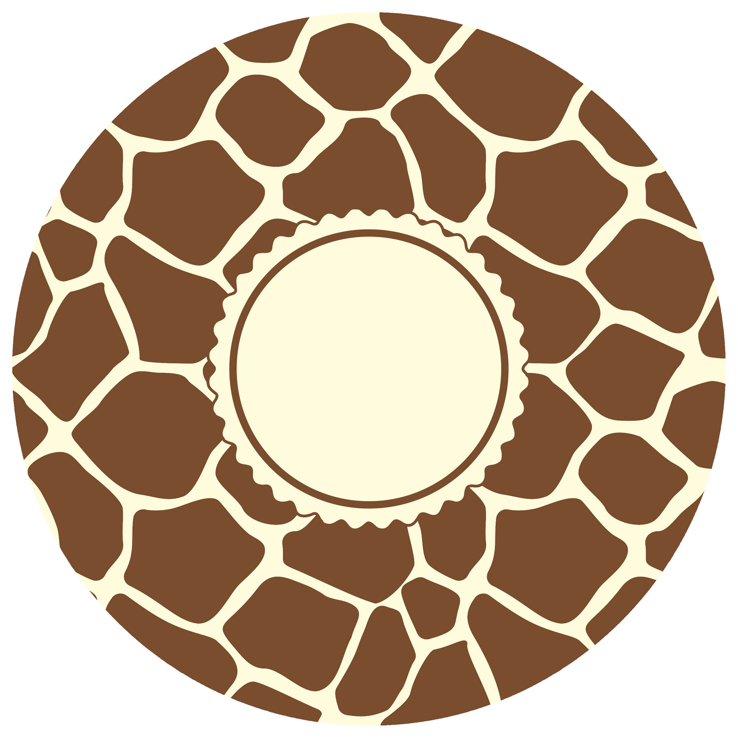 Giraf Round Design 20 cm, Print Size 360 mm