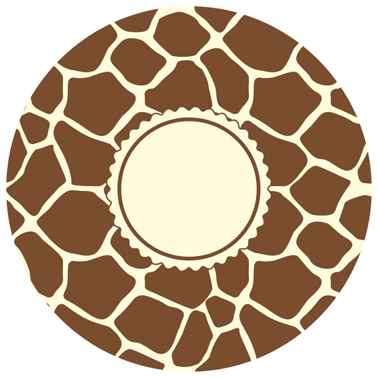 Giraf Round Design 20 cm, Print Size 360 mm