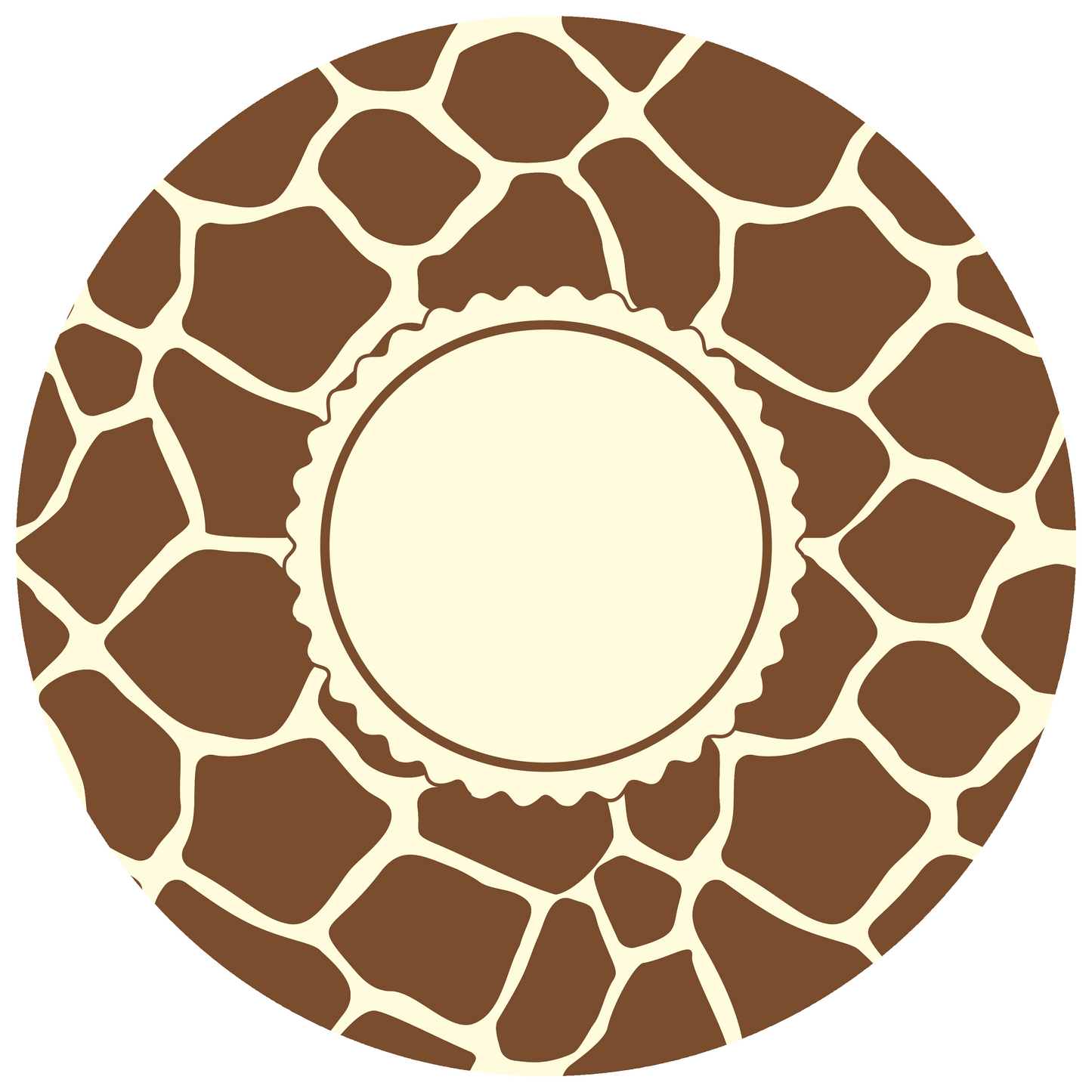 Giraf Round Design 26 cm, Print Size 420 mm