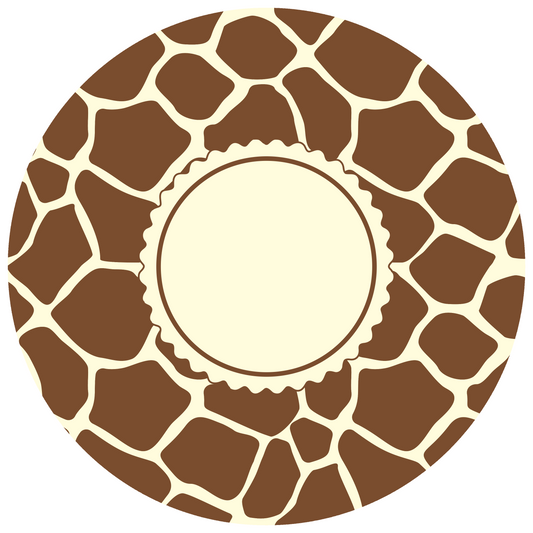 Giraf Round Design 26 cm, Print Size 420 mm