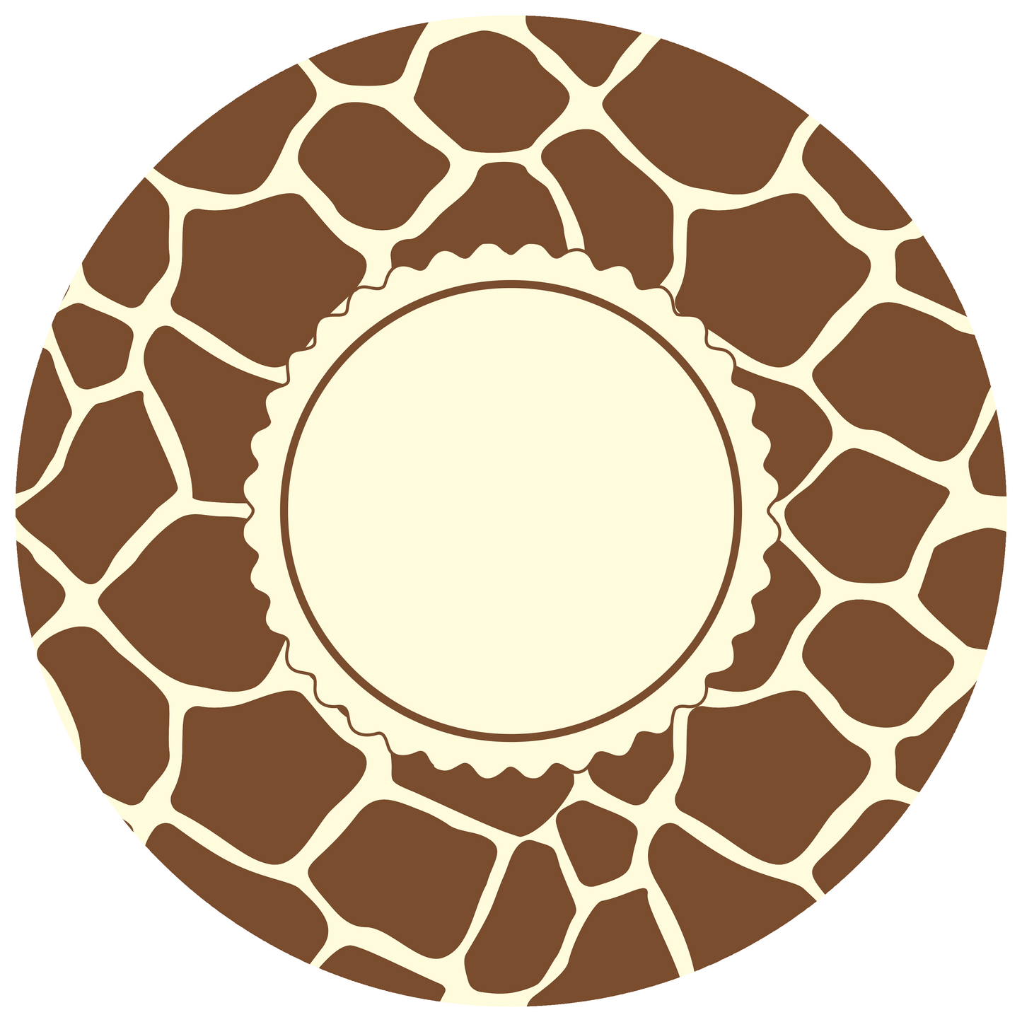 Giraf Round Design 30 cm, Print Size 460 mm