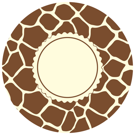 Giraf Round Design 30 cm, Print Size 460 mm