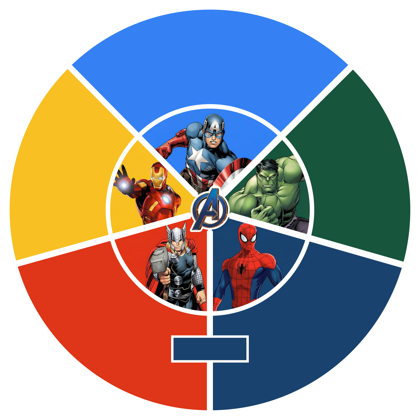 Heros x 5 Round 20 cm, Printing Size 360 mm